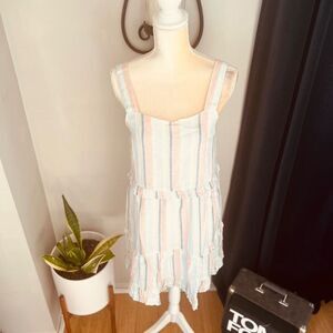 RAILS Sandy Linen Blend Shift Dress, Summer Airy Vacation Dress, Medium 8/10 NWT